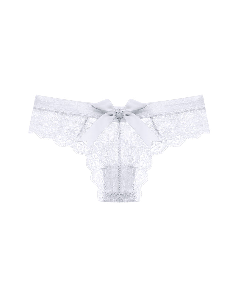 4 Sets Low waist seamless breathable bow lace panties