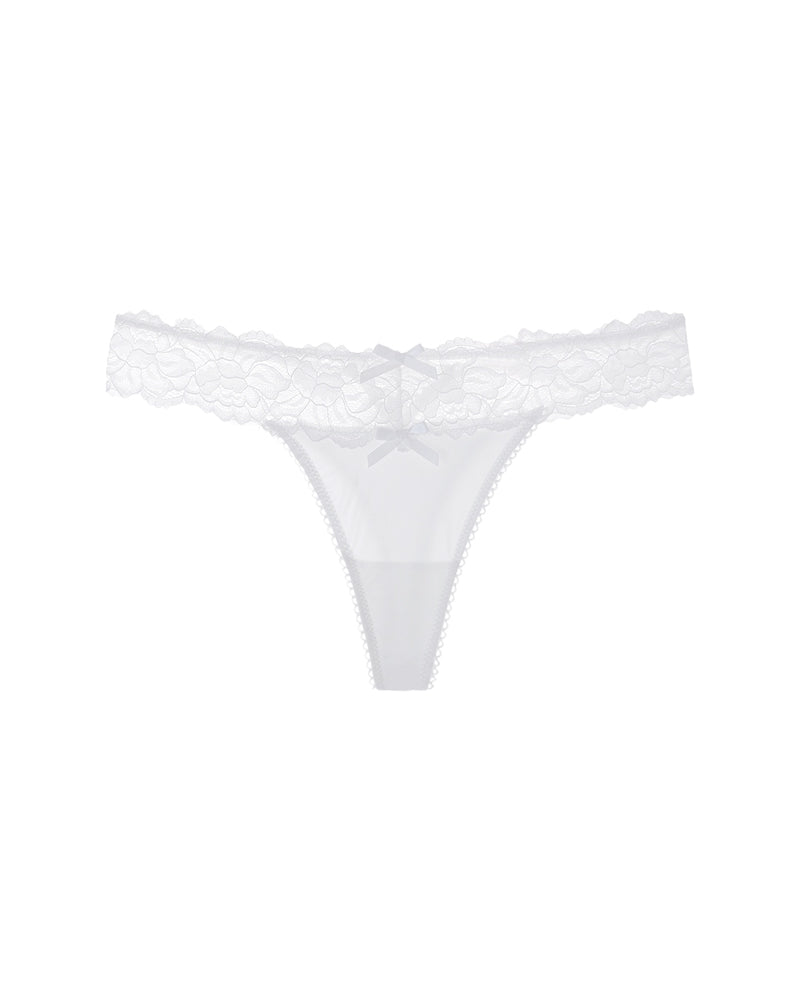 3 Sets Sexy lace cross panties low waist hollow ice silk satin women's thong