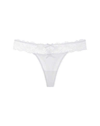 3 Sets Sexy lace cross panties low waist hollow ice silk satin women's thong