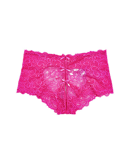 4 Sets Sexy Lace Heart-Shaped Design Hollow Jacquard Women's Mid-Waist Underwear