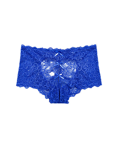 4 Sets Sexy Lace Heart-Shaped Design Hollow Jacquard Women's Mid-Waist Underwear