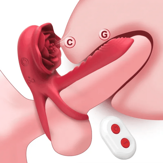 💥2025 New Rose Ring-FLORAX 15° Curve Boost & Bloom Cock Ring-4 in 1 Couple Toy Penis Ring