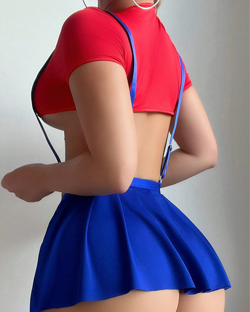 2-Pcs Sexy Lingerie Set Hot Girls Passion Seduction Uniform