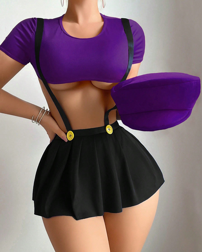 2-Pcs Sexy Lingerie Set Hot Girls Passion Seduction Uniform