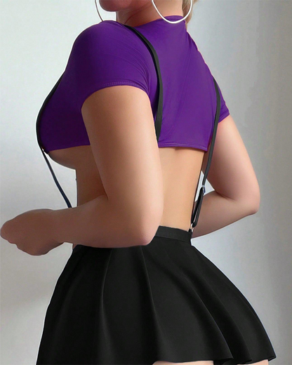 2-Pcs Sexy Lingerie Set Hot Girls Passion Seduction Uniform