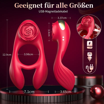 💥2025 New Vibrating Cock Ring🎁-🌹Rose Clitoral Stimulator✨