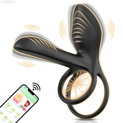 💥2025 Black Rose Ring-FLORAX 15° Curve Boost & Bloom Cock Ring-4 in 1 Couple Toy Penis Ring