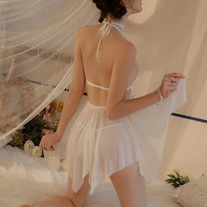 Amira's Butterfly Satin Nightdress