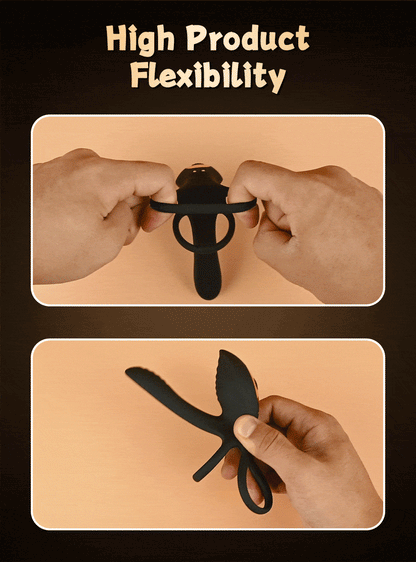 💥2025 Black Rose Ring-FLORAX 15° Curve Boost & Bloom Cock Ring-4 in 1 Couple Toy Penis Ring