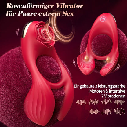 💥2025 New Vibrating Cock Ring🎁-🌹Rose Clitoral Stimulator✨